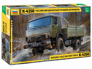 Russian 2-Axle Military Truck K-4350 model Zvezda 3692 in 1-35