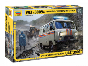 Zvezda 43002 UAZ 3909 Emergency Rescue Service 1/43