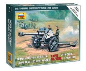 Zvezda 6121 German Howitzer LeFH-18 with crew WWII 1/72