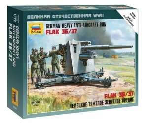 Zvezda 6158 German Heavy Anti-Aicraft Gun FLAK 36/37 1/72 