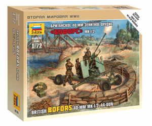 Zvezda 6170 British Bofors 40mm Mk.2 Anti Aircraft Gun 1/72 