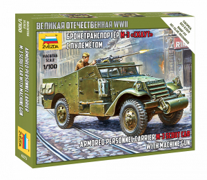 Zvezda 6273 Soviet M3 Scout Car with Machine Gun 1/100