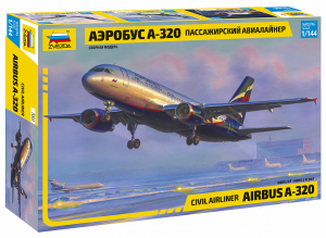 Zvezda 7003 Samolot pasażerski Airbus A320 1/144 