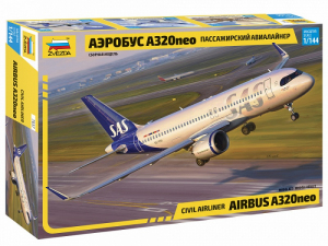 Airbus A320 neo model Zvezda 7037 in 1-144