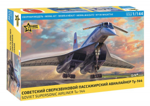 Zvezda 7045 Tu-144 Soviet Supersonic Airliner 1/144