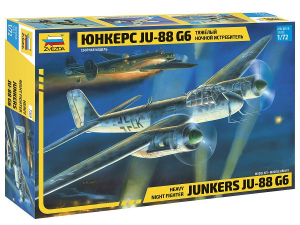 Heavy Night Fighter Junkers Ju-88G6 in scale 1-72 Zvezda 7269