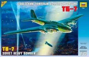 Soviet bomber TB-7 model Zvezda 7291 in 1-72