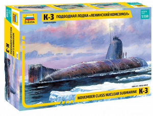 K-3 Nuclear Submarine November Class in scale 1-350