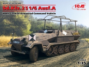 Model ICM 35102 Sd.Kfz.251/6 Ausf.A, WWII German Armoured Command Vehicle 