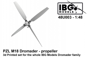 IBG 48U003 PZL M18 Dromader Propeller - 3D Printed Set 1/48