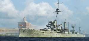 Model HMS Dreadnought 1918 in scale 1:700