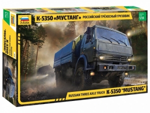 Russian Three Axle Truck K-5350 Mustang model in 1-35 