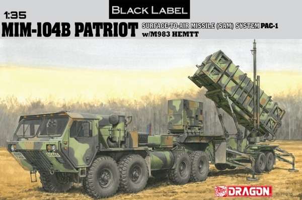 Amerykański system rakietowy MIM-104B Patriot, plastikowy model do sklejania Dragon Black Label 3558 w skali 1:35.-image_Dragon_3558_1