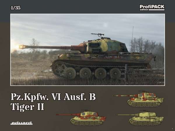 Plastikowy model niemieckiego czołgu do sklejania Tygrys Królewski w skali 1:35, model Eduard 3715.-image_Eduard_3715_1