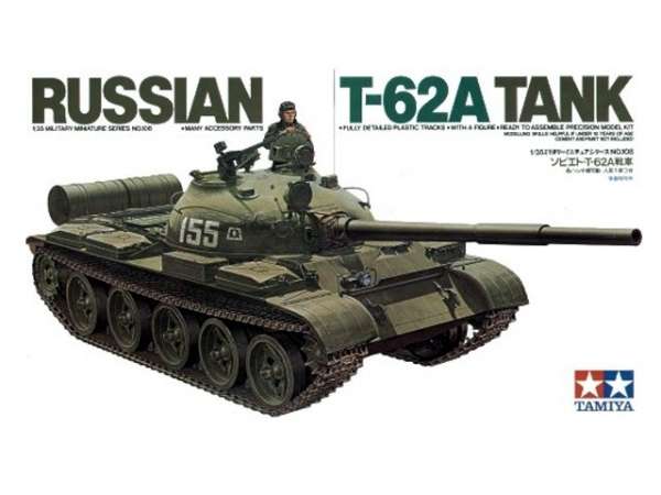 Rosyjski czołg T-62A, plastikowy model do sklejania Tamiya 35108 w skali 1:35-image_Tamiya_35108_1