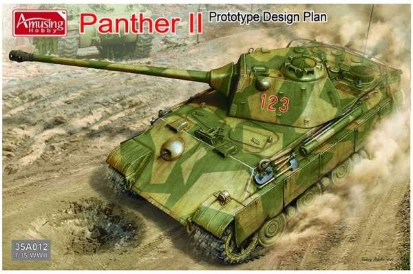 Niemiecki czołg Panther II - projekt prototypowy, plastikowy model do sklejania Amusing Hobby 35A012 w skali 1:35-image_Amusing Hobby_35A012_1