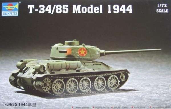 Radziecki czołg T-34/85 plastikowy model redukcyjny do sklejania, Trumpeter 07207.-image_Trumpeter_07207_1