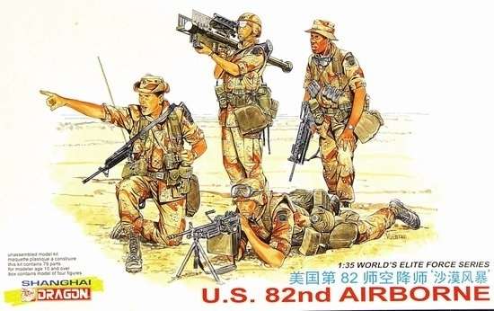 Amerykańscy żołnierze 82 Dywizji Powietrznodesantowej, plastikowe figurki do sklejania Dragon 3006 w skali 1:35-image_Dragon_3006_1