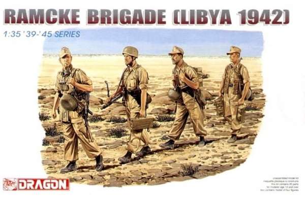 Figurki żołnierzy - Ramcke Brigade (Libia 1942) , plastikowe figurki do sklejania Dragon nr 6142 w skali 1:35-image_Dragon_6142_1