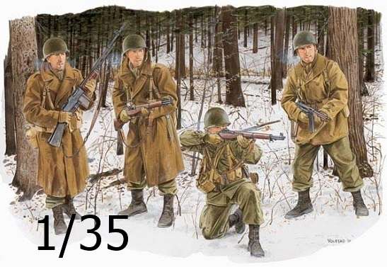 Amerykańscy żołnierze - 101 Dywizja Powietrzna (Bastogne 1944), plastikowe figurki do sklejania Dragon 6163 w skali 1/35.-image_Dragon_6163_1