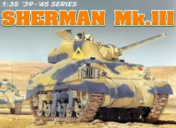 Model amerykańskiego czołgu średniego M4A2 Sherman Mk.III, plastikowy model do sklejania Dragon 6313 w skali 1/35.-image_Dragon_6313_1