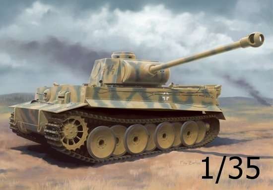 Niemiecki czołg ciężki Tiger I Ausf. H2 7,5 cm KwK, plastikowy model do sklejania Dragon 6683 w skali 1:35.-image_Dragon_6683_1