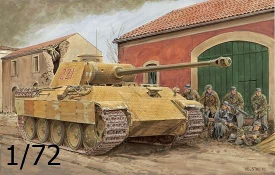 Niemiecki czołg Pz.Kpfw.V Panther Ausf.A (Sd.Kfz.171), plastikowy model do sklejania Dragon 7499 w skali 1/35.-image_Dragon_7499_1