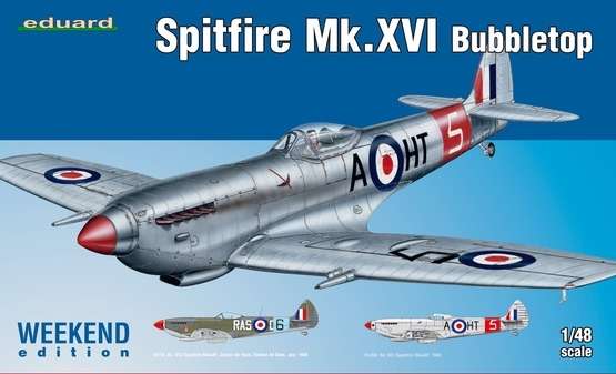 Brytyjski myśliwiec z okresu WWII Spitfire Mk.XVI Bubbletop, plastikowy model do sklejania-image_Eduard_84141_1