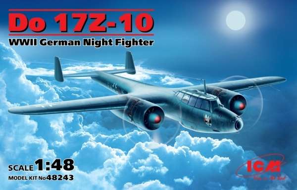 Niemiecki nocny myśliwiec Dornier Do 17Z-10, plastikowy model do sklejania ICM 48243 w skali 1:48.-image_ICM_48243_1