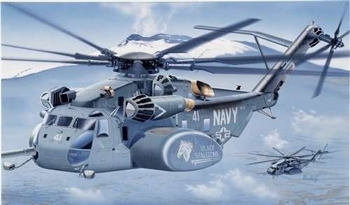 Amerykański transportowy śmigłowiec wojskowy MH-53E Sea Dragon, plastikowy model do sklejania Italeri 1065 w skali 1:72-image_Italeri_1065_1