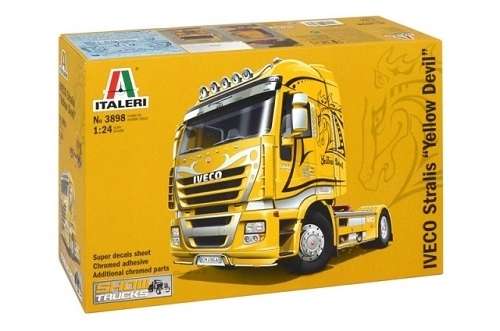 Samochód ciężarowy marki IVECO Stralis, plastikowy model do sklejania Italeri 3898 w skali 1:24-image_Italeri_3898_1