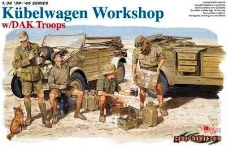 Model Kubelwagen Workshop w/DAK Troops by Dragon model_dra6338_image_1-image_Dragon_6338_1
