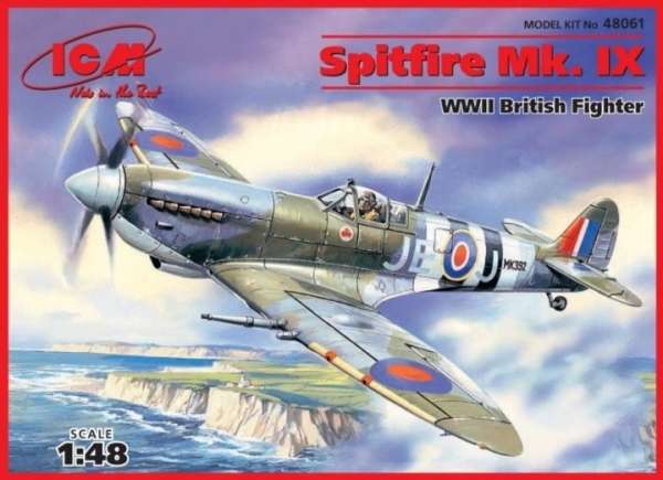 Brytyjski myśliwiec Spitfire Mk. IX, plastikowy model do sklejania ICM 48061 w skali 1:48-image_ICM_48061_1