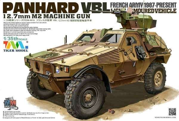 Francuski wóz pancerny Panhard VBL z działkiem 12,7 mm, plastikowy model do sklejania Tiger Model nr 4619 w skali 1:35-image_Tiger Model_4619_1