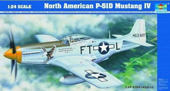 Model myśliwca P51D Mustang w skali 1:24, model Trumpeter 02401 do sklejania.-image_Trumpeter_02401_1