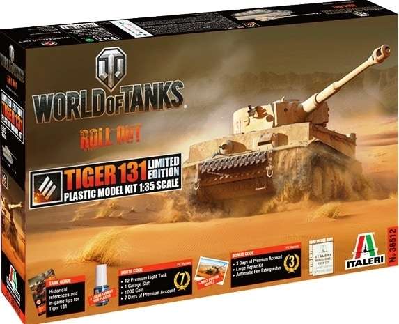 Plastikowy model do sklejania z kodami do gry World of Tanks - Tiger I model_italeri_36512_image_1-image_Italeri_36512_1
