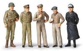 Znani generałowie z okresu II wojny światowej, plastikowe figurki do sklejania Tamiya 35118 w skali 1:35 -image_Tamiya_35118_1