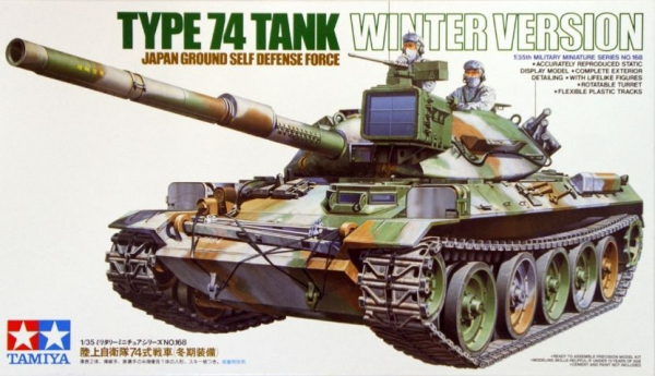 Japoński czołg Type 74 w wersji zimowej, plastikowy model do sklejania Tamiya 35168 w skali 1:35.-image_Tamiya_35168_1