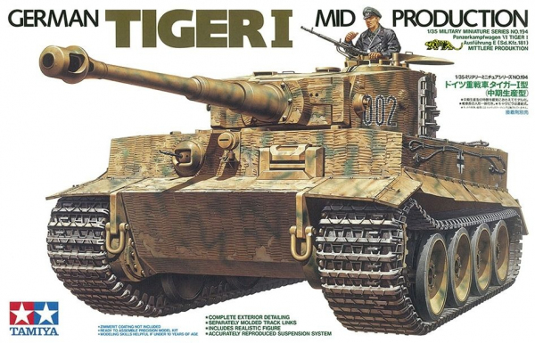 Niemiecki czołg Tiger I, plastikowy model do sklejania Tamiya 35194 w skali 1:35.-image_Tamiya_35194_1