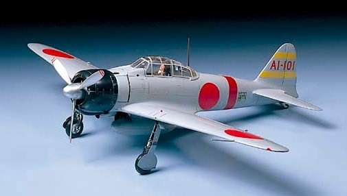 Japoński myśliwiec Mitshubishi A6M2 Zero Fighter (Zeke), plastikowy model do sklejania Tamiya 61016 w skali 1:48-image_Tamiya_61016_1