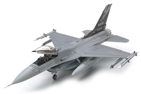 Amerykański myśliwiec Lockheed Martin F-16 C (blok 25/32) Fighting Falcon ANG, plastikowy model do sklejania Tamiya 61101 w skali 1:48.-image_Tamiya_61101_1