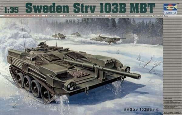 Model do sklejania szwedzkiego czołgu STRV 103B, model Trumpeter 00309 w skali 1/35.-image_Trumpeter_00309_1