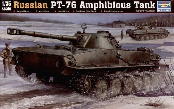 Model czołgu amfibii PT-76 w skali 1:35, model Trumpeter 00380.-image_Trumpeter_00380_1