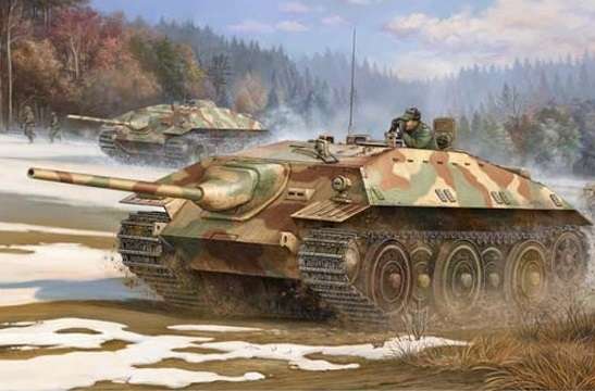 Niemiecki niszczyciel czołgów E-25 w skali 1:35, plastikowy model do sklejania Trumpeter 00383.-image_Trumpeter_00383_1