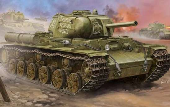 Model do sklejania ciężkiego czołgu KV-8S w skali 1/35. Trumpeter 01572-image_Trumpeter_01572_1