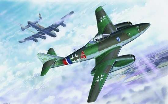 German fighter Messerschmitt Me262_a_1a plastikowy_model_do_sklejania_trumpeter_02235_image_11-image_Trumpeter_02235_2