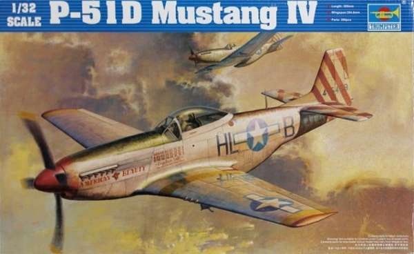 Amerykański myśliwiec P-51D Mustang IV, plastikowy model do sklejania Trumpeter 02275 w skali 1:32-image_Trumpeter_02275_1