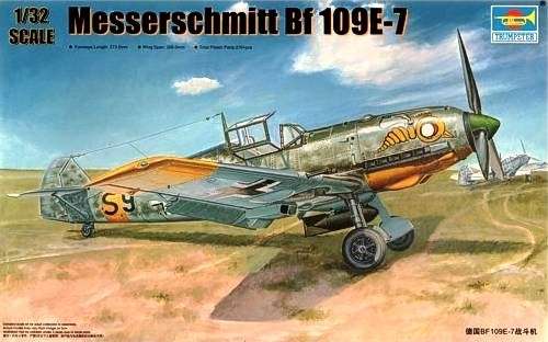 Model do sklejania niemieckiego myśliwca - trumpeter_02291_messerschmitt_bf_109_e_7_image_1-image_Trumpeter_02291_1