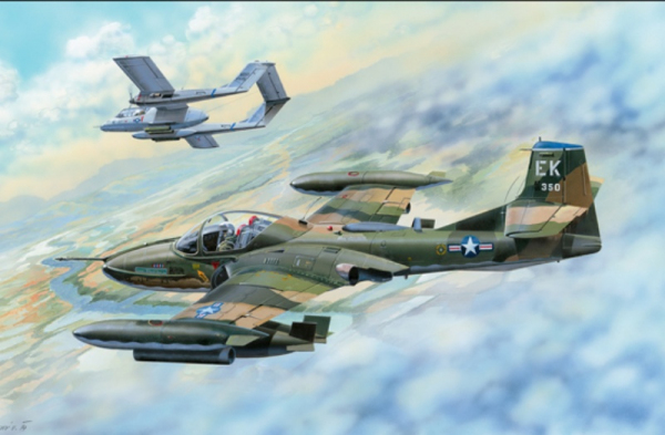 Trumpeter 02889 US A-37B Dragonfly Light Ground-Attack Aircraft