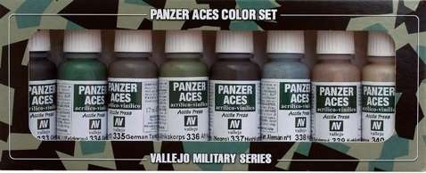 Zestaw farb modelarskich Model Color - Panzer Aces nr 5 (mundury) - 8 szt., Vallejo 70128.-image_Vallejo_70128_1